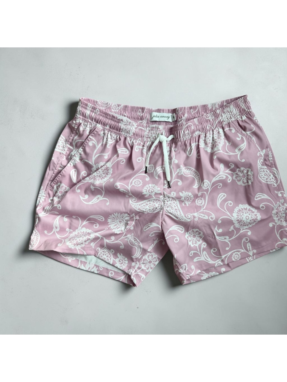 Julia Amory men’s Pink Floral Swim Shorts Size M